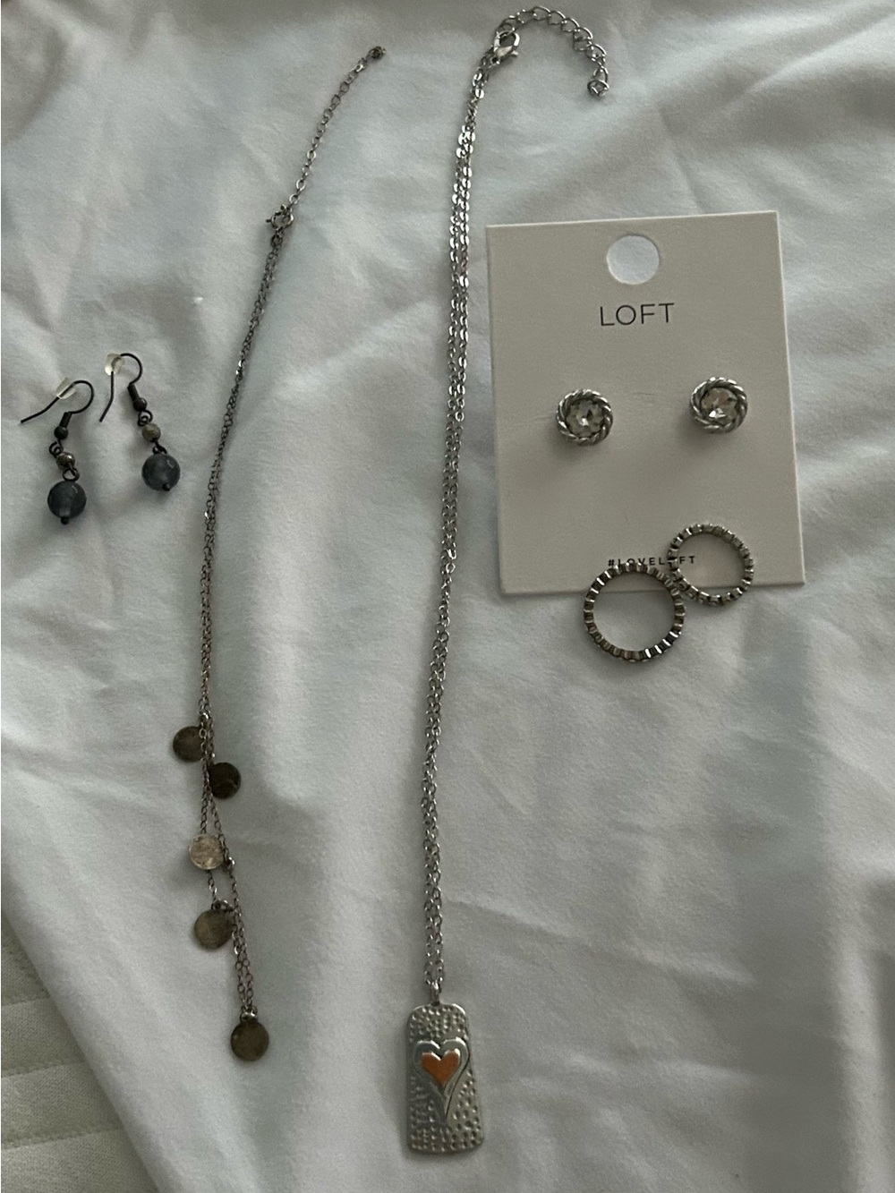 Mixed set Cosmetic Jewelry, Necklace, Earrings, Rings